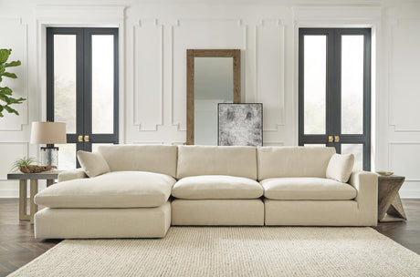 Elyza Linen 3-Piece Sectional with Ottoman - image 1