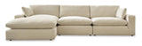 Elyza Linen 3-Piece Sectional with Ottoman - image 3