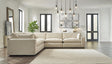 Elyza Linen 5-Piece Sectional with Ottoman - image 1