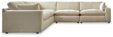 Elyza Linen 5-Piece Sectional with Ottoman - image 3