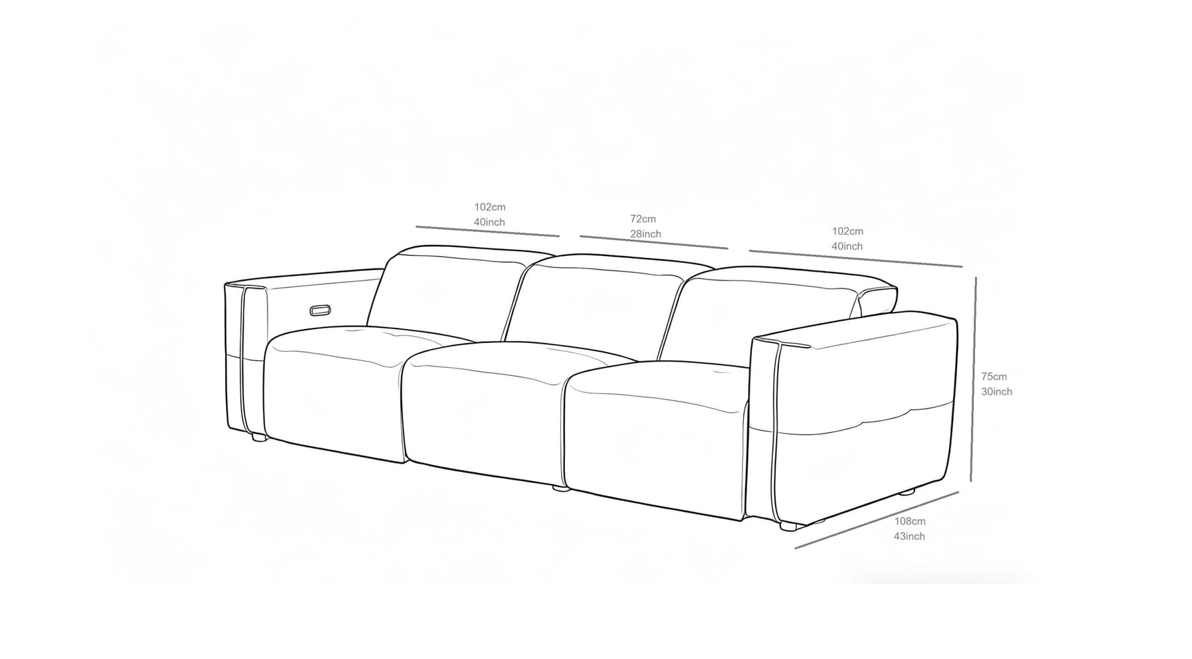Ember Brown Italian Leather Match 2-Piece Power Reclining Sofa and Loveseat Set view 20