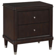 Emberlyn 2-Drawer Nightstand Brown front view showing drawers