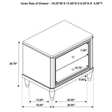 Emberlyn nightstand with lamp and decor
