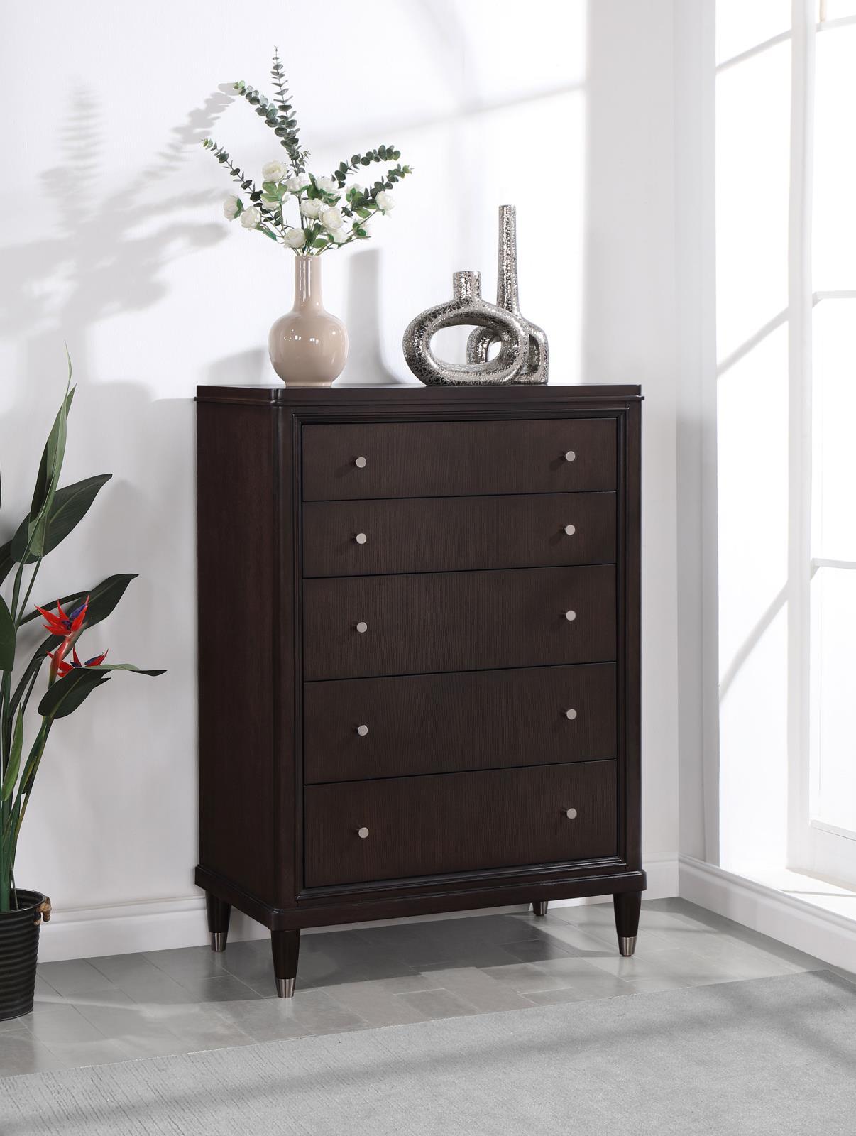 Emberlyn 5-Drawer Bedroom Chest Brown 223065 - Ella Furniture