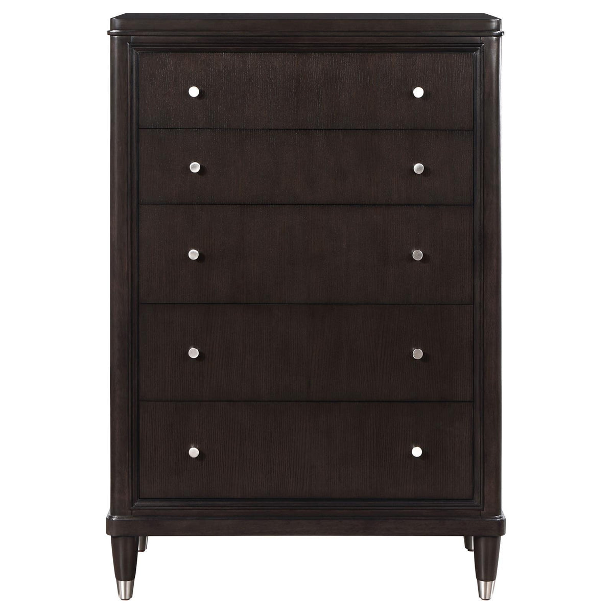 Close-up of felt-lined top drawer in Emberlyn chest