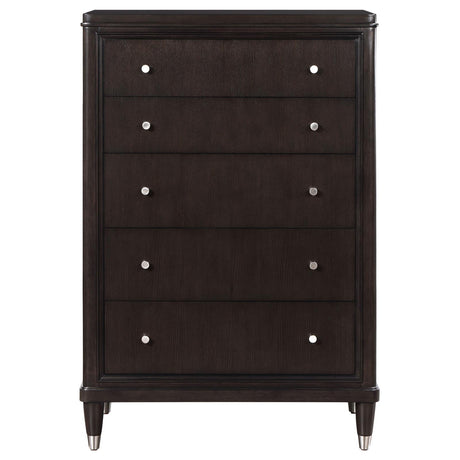 Close-up of felt-lined top drawer in Emberlyn chest