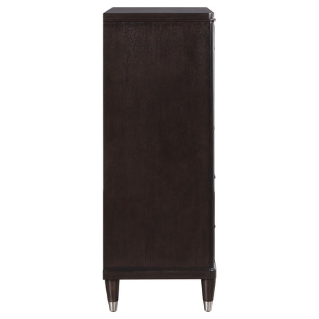 Drawer glide mechanism of Emberlyn chest