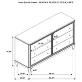 Drawer interior showing smooth surfaces