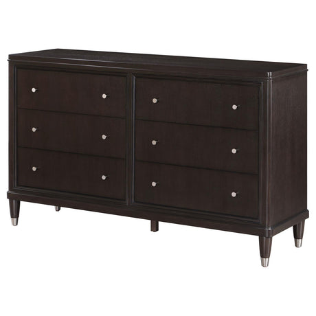 Bottom drawer open revealing cedar lining