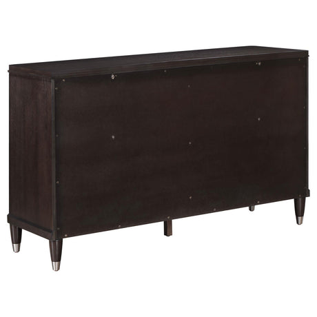 Drawer metal extension glide close-up
