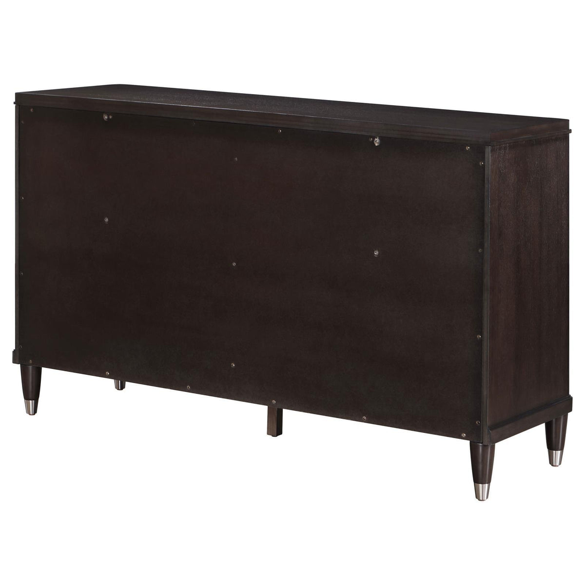 Dresser top decorated with framed photos
