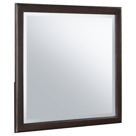 Emberlyn Brown Wood Dresser Mirror angled view