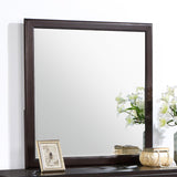 Emberlyn Brown Wood Dresser Mirror close-up of frame