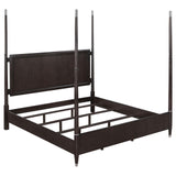 Close-up of post with metallic accent on Emberlyn Queen Bed