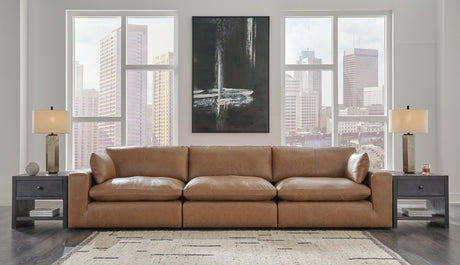 Emilia Caramel Sofa and Loveseat - image 1