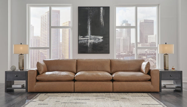 Emilia Caramel Sofa and Loveseat - image 1