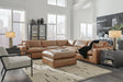 Emilia Caramel 5-Piece Sectional with Ottoman - image 1