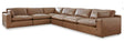 Emilia Caramel 6-Piece Sectional with Ottoman - image 3