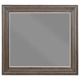Side view of Emmett walnut dresser mirror