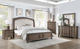 Emmett rectangular walnut dresser mirror full height