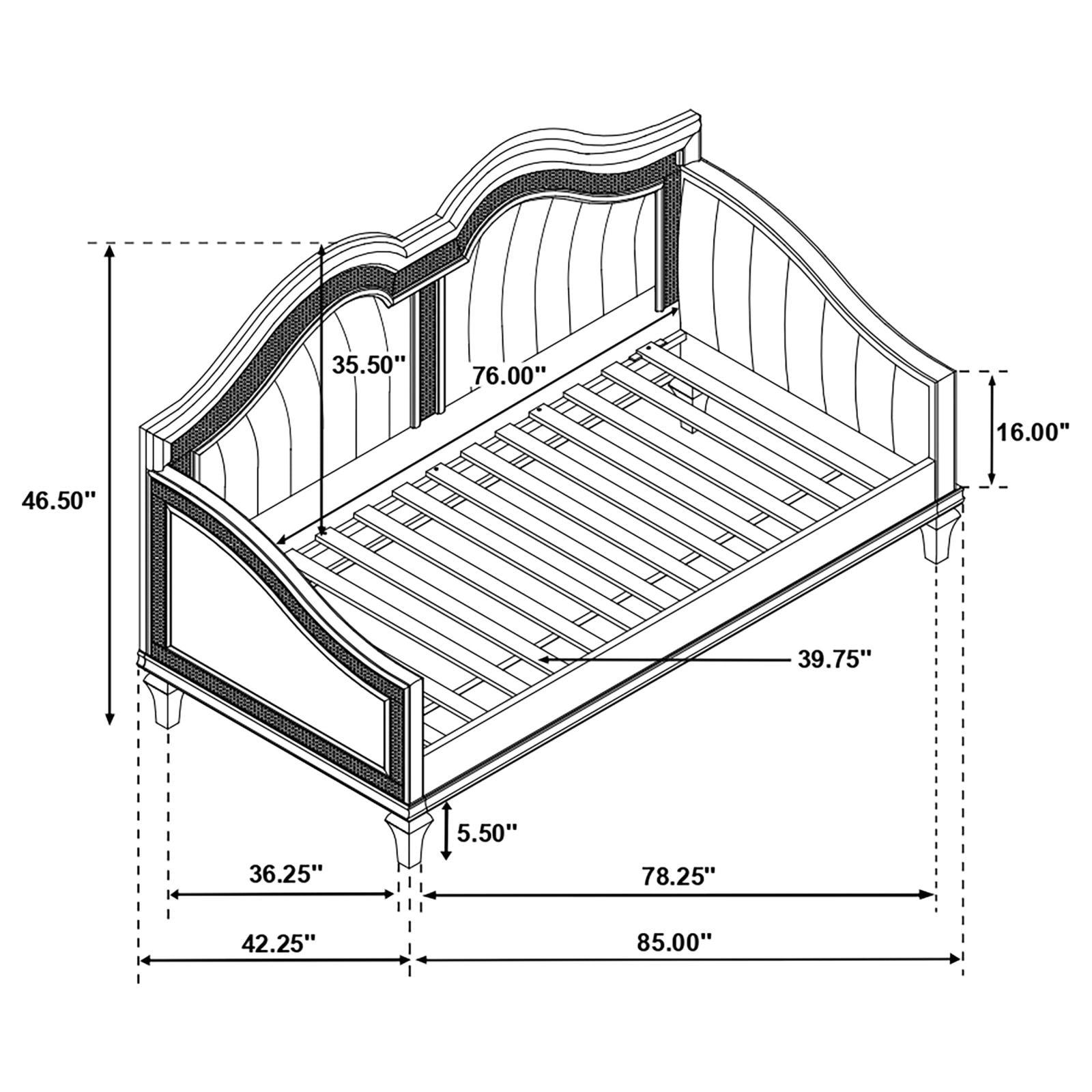 Evangeline twin daybed decorative and functional design