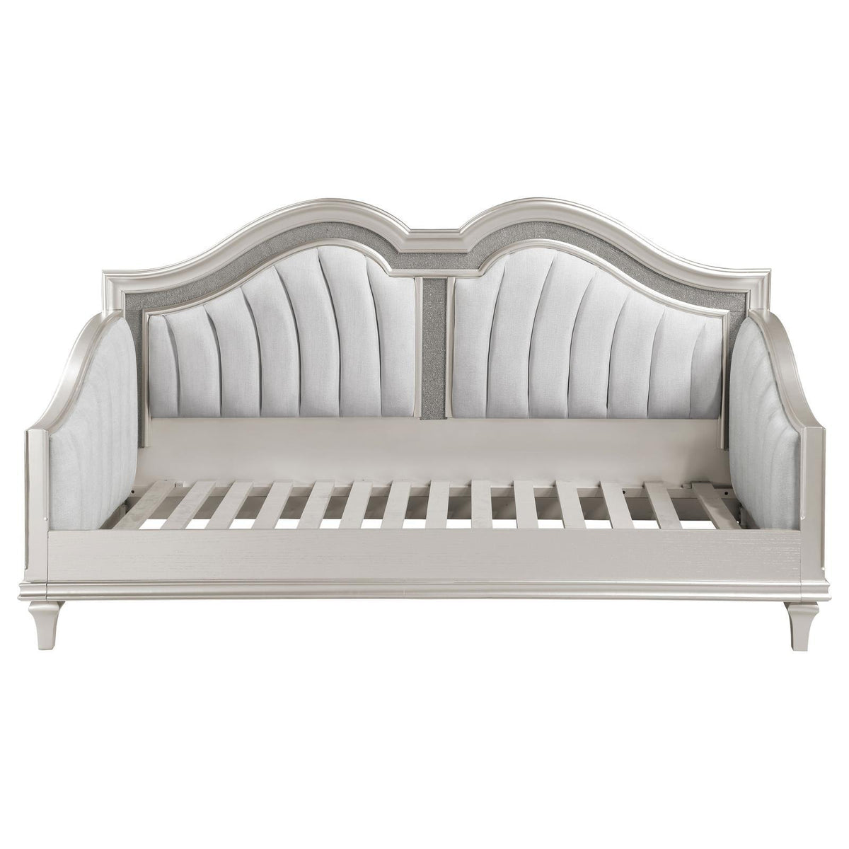 Front view showcasing the full length of the Evangeline twin daybed