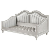 Evangeline daybed angled shot featuring fabric and trim