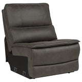 Marcell 6-Piece L-Shaped Power Reclining Sectional with Console Grey — product image 11