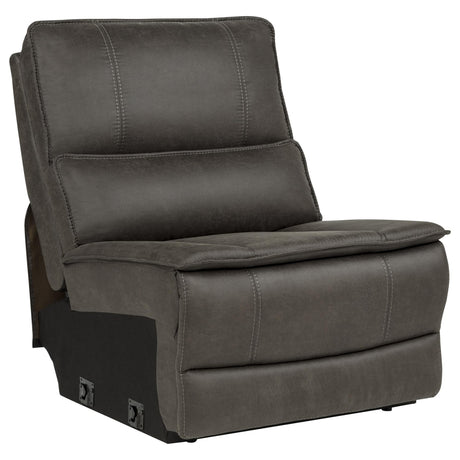 Marcell 6-Piece L-Shaped Power Reclining Sectional with Console Grey — product image 11
