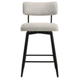 Levine Cream Fabric Upholstered Swivel Counter Chair Set of 2 — product image 3