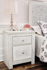 Paxberry Whitewash Two-Drawer Nightstand — product image 7