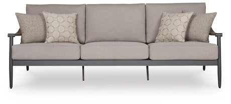 Ocean Gray Outdoor Sofa and Loveseat Set — front view