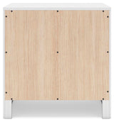 Binterglen White Nightstand — back view