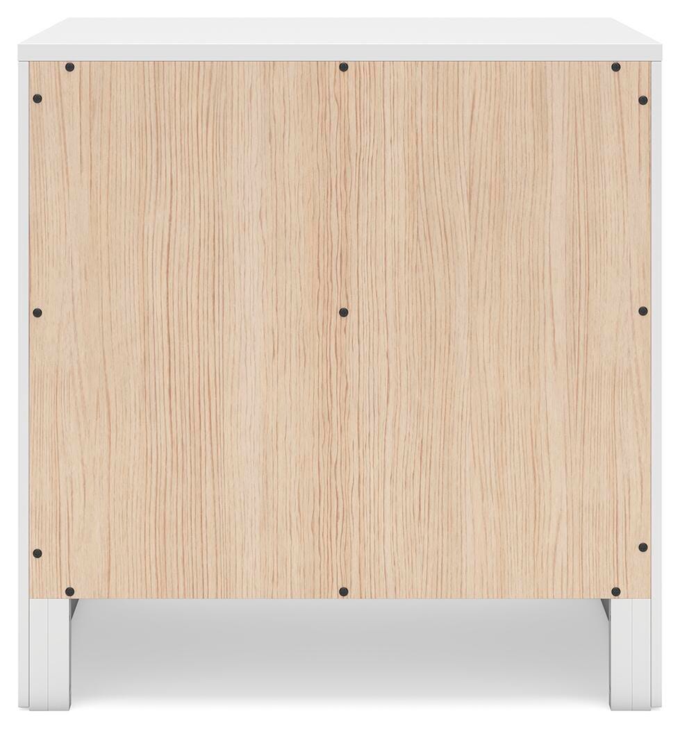 Binterglen White Nightstand — back view