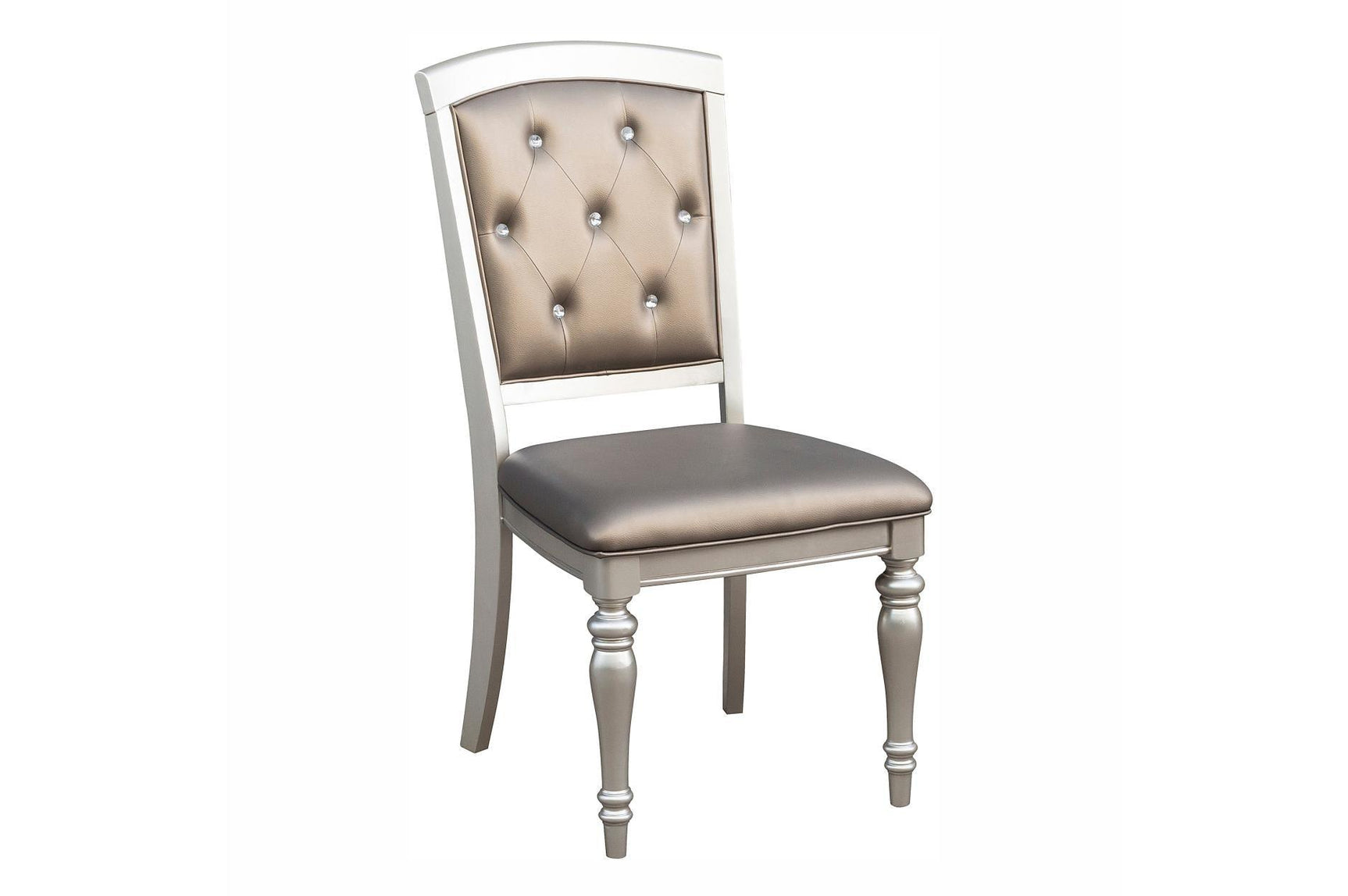 Orsina Pearl Faux Leather Rectangular Dining Room Set main view
