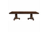 detail view of faux leather upholstered seats on Lordsburg Brown Cherry Dining Room Set
