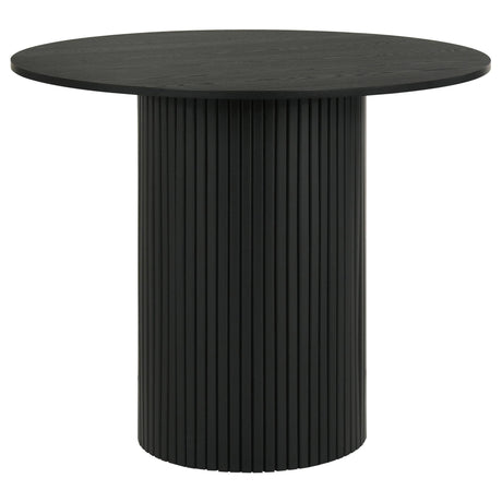 Hamlyn 5-Piece Round Wood Counter Height Dining Set in Grey and Black — product image 3