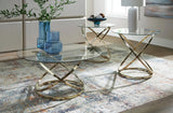 Champagne Coffee Table with Two End Tables — product view