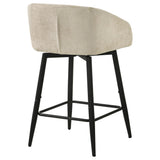 Rainer Cream Fabric Upholstered Swivel Counter Height Chair Set of 2 — product image 7