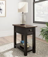 Tyler Grayish Brown/Black Coffee Table with 2 End Tables — product view