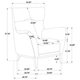 Catala Ivory and Coffee Upholstered High Back Accent Chair — product image 13