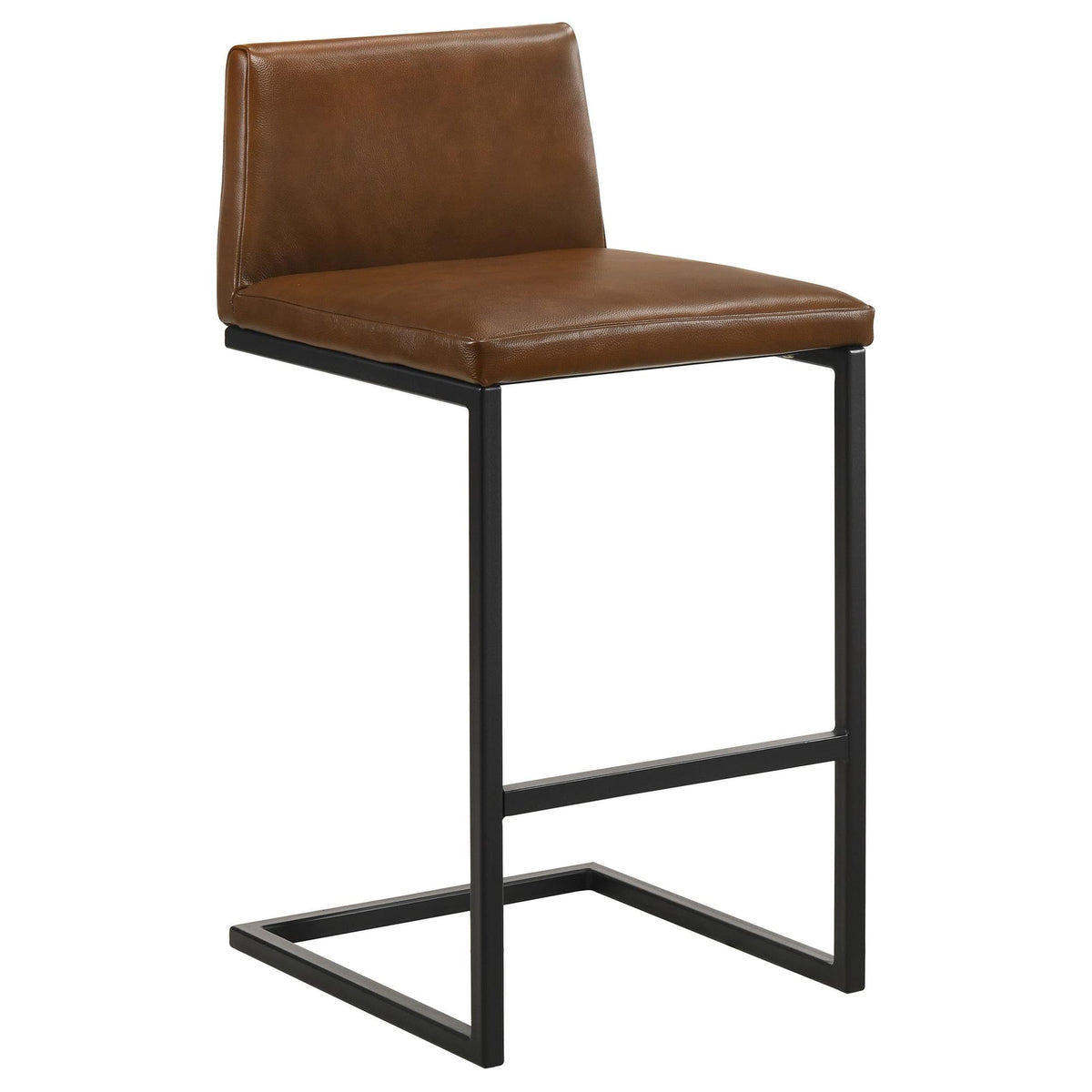 Vardon Dark Brown Genuine Leather Bar Stool Set of 2 — product image 2