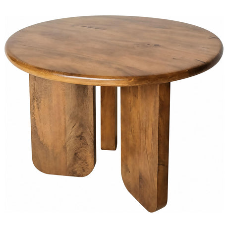 Dale 2-Piece Round Mango Wood Coffee and End Table Set Honey Mango — product image 4