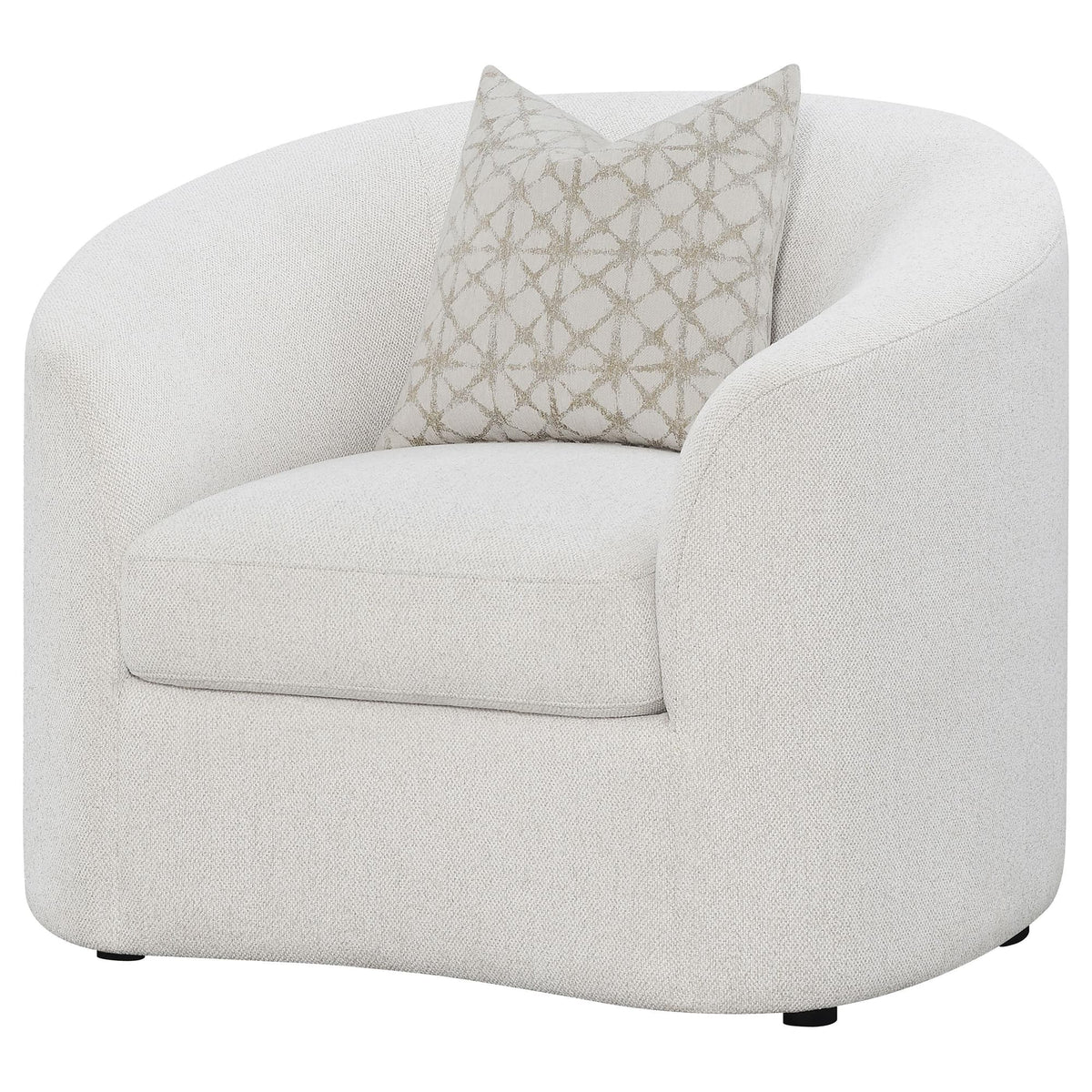 Rainn Boucle Upholstered Sloped Arm Accent Chair Latte — product image 4