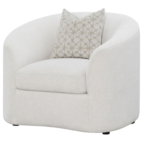 Rainn Boucle Upholstered Sloped Arm Accent Chair Latte — product image 4
