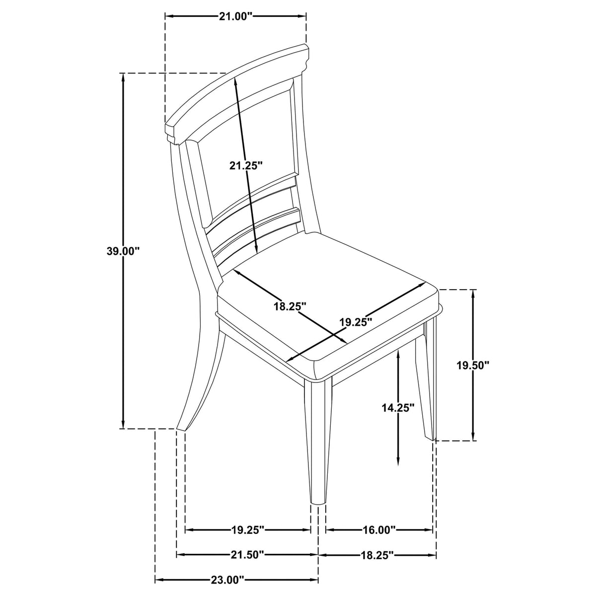 Cresswell Tan Upholstered Dining Side Chair Set of 2 — product image 15