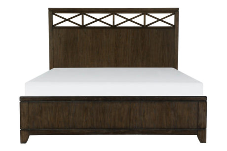 Griggs Dark Brown Panel Bedroom Set bed side view