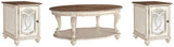 Realyn White/Brown Coffee Table with 2 End Tables — product image 2