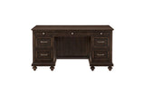 Cardano Charcoal Modern Tranisitional Traditional Acacia Solids And Veneers Executive Desk - Ella Furniture