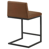 Vardon Dark Brown Genuine Leather Counter Height Chairs (Set of 2) — product image 7